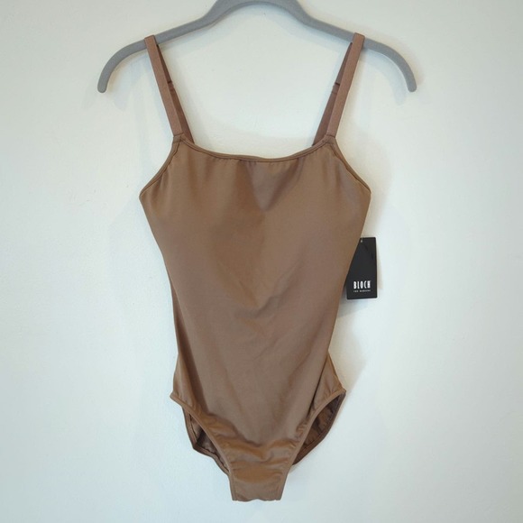 Bloch Other - NWT Bloch Zena adjustable strap leotard almond M
